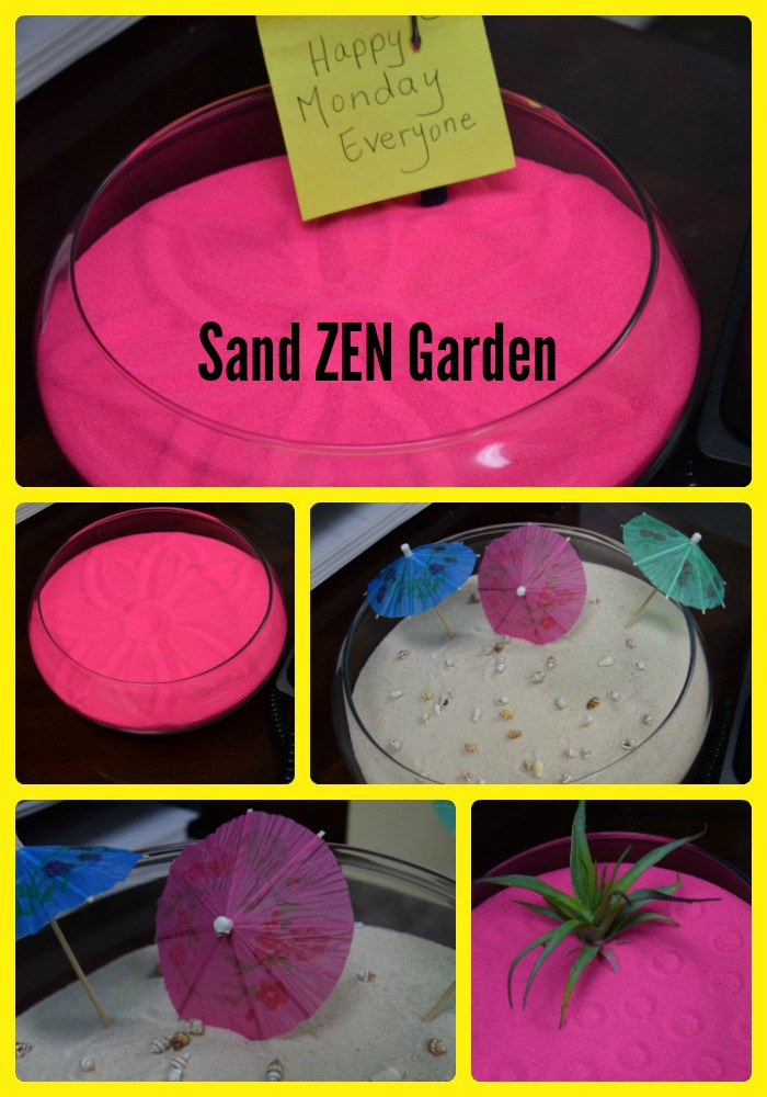 colored sand office zen garden