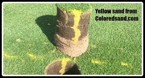 Yellow sand for turf management
